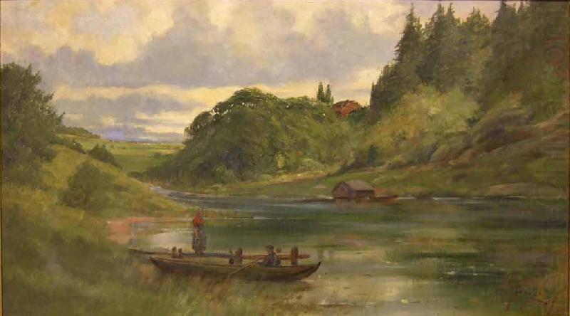 Woman and Boat, Johan Fredrik Krouthen